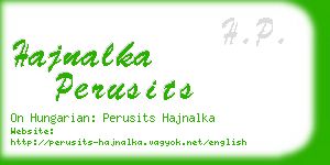 hajnalka perusits business card